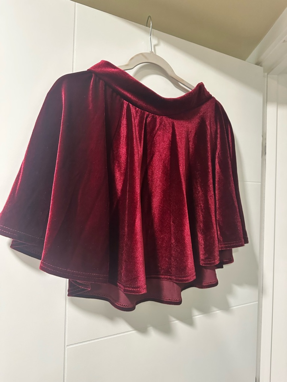 Red Velvet Mini Skirt